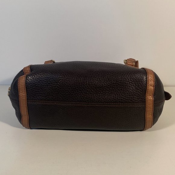 Cole Haan Pebbled Brown Leather Baguette Style Shoulder Bag - Picture 4 of 11